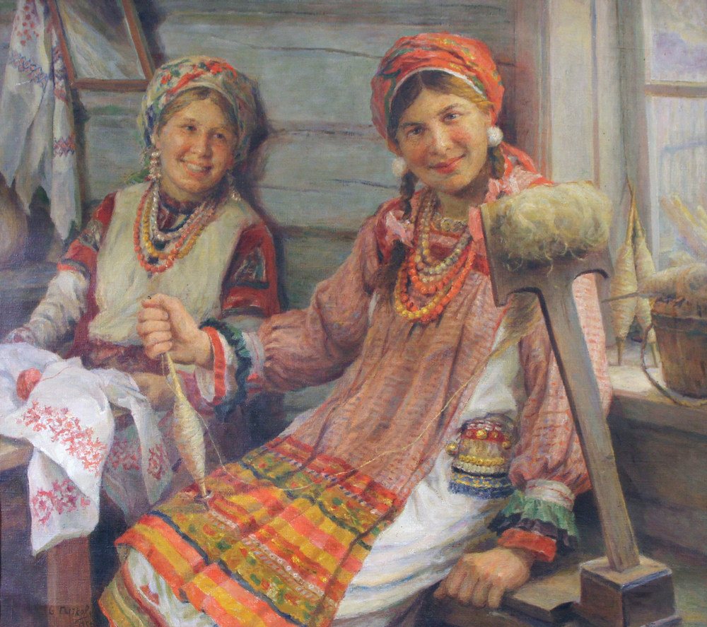 Картина Ф. В. Сычкова «Подружки», 1953